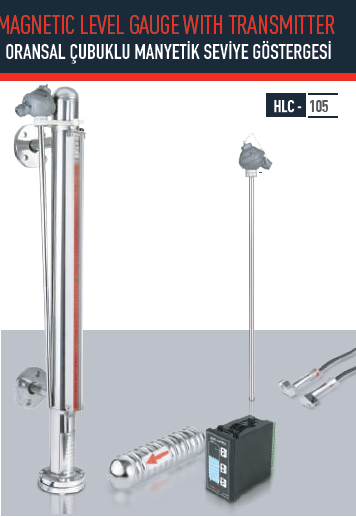 HLC-105 Oransal Çubuklu Manyetik Seviye Göstergesi