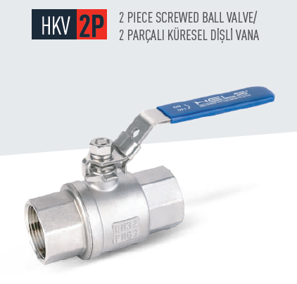 HKV-2P 2 Parçalı Küresel Dişli Vana