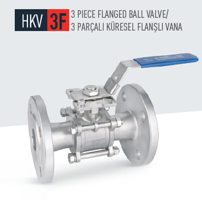 HKV-3F 3 Parçalı Küresel Flanşlı Vana