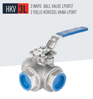 HKV-3L 3 Yollu Küresel Vana L Port