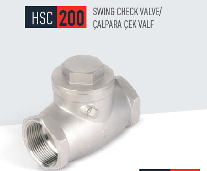 HSC-200 Çalpara Çek Valf