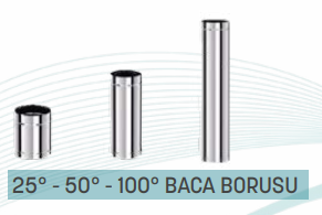 Eugas 25-50-100 Derece Baca Borusu Aksesuar