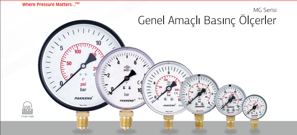 MG Serisi Genel Amaçlı Basınç Ölçerler